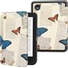 MoKo Custodia per 6 Tolino Shine Color/5 &Kobo Clara BW/Color, Farfalla