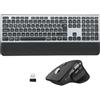 CITLLA Tastiera e Mouse Wireless Combo Tastiera Bluetooth Multidispositivo con Poggiapolsi, Tastiera Ricaricabile Retroilluminata, Mouse Silenzioso Ergonomico per Computer Desktop PC Portatile