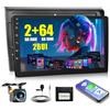 Inefala 2G+64G Android Autoradio per Fiat Bravo 2008-2013, 9 Touchscreen Stereo Auto Bluetooth con Wireless Carplay & Android Auto GPS/WiFi/RDS/FM Mic Retrocamera