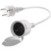LANMINGLEL Cavo di prolunga Schuko corto, bianco, cavo di prolunga Schuko AC, cavo di alimentazione prolunga presa, 3x1,5 mm² 16A 250V IP44 per casa, ufficio, esterni (bianco-diretto, 0,3)