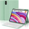 IVEOPPE Cover Redmi Pad Pro 12.1 con Tastiera, XIAOMI Poco Pad Custodia con Tastiera Italiano Bluetooth Staccabile per Xiaomi Redmi Pad Pro 12.1 2024, Erba Verde