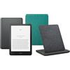 Amazon Kindle Paperwhite Signature Edition (2024 Release) 32 GB Senza pubblicità Con custodia trasparente verde giada e Stazione di ricarica wireless