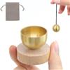 MISIQIMA Campana tibetana piccola, splendidamente realizzata in stile tibetano, con bacchetta e base per ciotola, set di campane tibetane portatili, per yoga, meditazione, antistress e guarigione