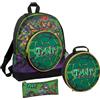 Teenage Mutant Ninja Turtles Set zaino + borsa per il pranzo + astuccio 3D Shell School Bag Set, Verde, Taglia unica, Zaino