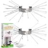 ISOTRONIC protezione martore repellente pluviali grondaie alberi gatti procioni adattabile casa tetto 4 pezzi efficace barriera dissuasore esterno difesa stop animali sicurezza giardino montaggio