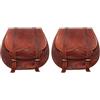 American Blue Borse da sella per moto, tasca laterale per bicicletta, borsa per attrezzi in pelle (2 tasche), Brown
