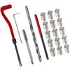 Zohino Kit di riparazione per filettatura M10 x 1,5 mm, filettatura metrica a strisce, riparazione del rubinetto a mano, kit di attrezzi Helicoil per inserirlo, kit di recupero filettato
