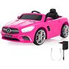Jamara 460440 - Ride-on Mercedes-Benz SL 400 rosa fucsia - Avviamento senza chiave con pulsante, Collegamento AUX, USB, Micro SD, Luci, Suoni, Clacson, Batteria potente, Ruote Ultra-Grip