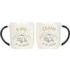 Something Different King And Queen Roulotte Set di Tazze Misura Confezione 2 (Taglia Unica) (Bianco, Nero)