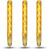 HUSTUNG Lampadina LED E27,Lampadina Vintage E27 Dimmerabile 4W T32 Lunghezza 30cm Edison Lampadine LED Luce Calda 2700K - Ambra, Pacco da 3