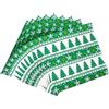 AYMQC Fogli di Carta Cerata Natalizia Carta da Imballaggio a Prova di Grasso per Panini, Hamburger, Patatine Fritte 100 Pezzi (Albero di Natale Verde)