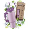 My Vesperbox Kinny Cup Tazza termica con cannuccia 500, 950 ml, tazza da caffè, da portare via, in acciaio inossidabile, senza BPA e melamina