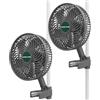 MARS HYDRO Upgrade 2 Pezzi Clip Ventilatore M6 per Grow Oscillante Silenzioso Piccolo per Growzelt, 10 Livelli di Velocità, Ventilatore per Grow Oscillante Agganciabile Mini Fan per Growzelt