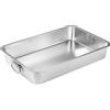 PORFOYO Teglia da forno in acciaio inox, rettangolare, con manici, in acciaio inox, 40 x 30 x 7 cm, rettangolare, per lasagne, pollo e verdure, resistente al calore, lavabile in lavastoviglie