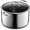 HexClad Pentola ibrida antiaderente da 12 qt con coperchio, pronta per induzione