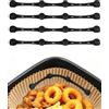 MOWETOO Magneti per Carta da Forno Airfryer, 4 Magneti in Silicone | Accessori per Evitare la Copertura Degli Alimenti, Friggitrice Ad Aria Calda, Accessori per Ninja, Philips