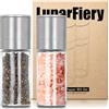 LunarFiery Mini set di macinini per sale e pepe, piccoli macinini regolabili per sale e pepe, piccoli macinini portatili