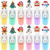 Meanju Set di 12 mini evidenziatori natalizi, dolci evidenziatori con 6 colori pastello, sacchetto richiudibile con gancio, ideale per materiale scolastico, ufficio, appunti e regali