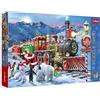 Trefl Premium Plus Quality - Puzzle Tea Time: Christmas Train - 1000 Elements, Nostalgic Painted Picture Series, for Adults and Children over 14 years old