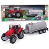 Toyland® - Set di trattori e autocisterne/rimorchi agricoli da 22,5 cm - Ruota libera - Giocattoli da fattoria per ragazzi (Autocisterna rossa)