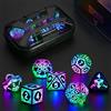 ZHOORQI Set Dadi D&D per Dungeons and Dragons Dadi DND Luminosi Ricaricabili con Scatola di Ricarica Dadi Poliedrici LED Dice DND Dice Set (Colorful-Shackles)