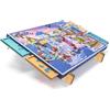 GOURDBRO Porta Puzzle 1000 Pezzi con 4 Vassoi di Ordinamento - Tavolo per Puzzle in Feltro Leggero e Portatile per Adulti - Supporto Salvaspazio per Puzzle con Superficie Antiscivolo - Puzzle Board