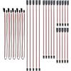 HAXIHA 25 pezzi Cavo di Prolunga Servo JR,3 Pin Cavo Maschio a Femmina Prolunga Filo,JR Connettore Spina,RC Servo Cavo (100mm/150mm/300mm/500mm/600mm) per RC Droni Elicotteri Auto