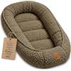 Totsy Baby Nido Neonato Riduttore Letto boucle 90x50 cm - Babynest Portatile per Culla Lettino Morbido Coccola Cocoon Bimbo Bimba Camera Neonati Beige scuro