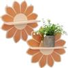 UNICRAFTALE Set di 2 mensole da parete in stile bohémien, in legno, per soggiorno, bagno, camera da letto, decorazione da parete