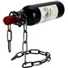 SOUTH AREA Supporto universale per bottiglia di vino, design a catena galleggiante, elegante e magico, in acciaio inox, decorativo (Rame)