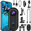 OBEST Action Cam,1080p HD fotocamera subacquea Sportiva 30M/98ft Impermeabile,Mini Action Cam 360° con TF da 128G,Telecamera Moto Portatile,Bodycam,Vlog Camera,Telecamera Casco Moto,Nero (H88 pro)
