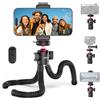 ULANZI MT91 Cka treppiede octopus, Asta per selfie con gambe flessibili, telecomando bluetooth, adattatore per action camera e clip telefono, Cavalletto fotografico compatibile con iPhone/Canon