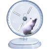 LazySusan Ruota per criceti, silenziosa per criceti, ruota silenziosa, criceto, in super argento, con supporto regolabile, per topi, piccoli animali (bianco, diametro 18 cm)