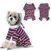 Pawsailor Tuta Precupero per Cani Maniche Lunghe a Righe Blu-Rosso M