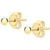 Carissima Orecchini a Bottone con Palla da 2 mm in Oro Giallo 9 ct da Donna