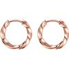 day berlin day.berlin orecchini a cerchio piccoli Elo da donna, intrecciati, placcati oro rosa 18k, 17mm di diametro e 2,5mm di spessore, acciaio inox 316L, senza nichel e resistenti all'acqua