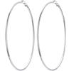 PROSTEEL Orecchni Cerchio Donna 90MM Orecchini a Cerchio Grandi Minimalismo per Ragazza Orecchini Acciaio Chirurgico Ipoallergenico Leggero Orecchini Argento