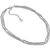 VLNET® | Vestopazzo collana girocollo a 3 fili con mini pepite | placcata in argento | lavorazione artigianale | lunghezza 38+8 cm |MI1513