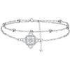 Arrebol Bracciale Celtico Donna Argento 925 Anallergici Gioiello Creativo｜Simbolo di Amore e Protezione｜Regolabile [16+4cm]