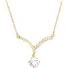 Sofia Milani - Collana da Donna in Argento 925 - Placcata in Oro con Pietra Zircone - Ciondolo a Pietra Zircone - N0850