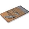 Comas Prehistoric Silex Set Tagliere Coltello e Forchetta Carne