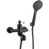 Jacuzzi Gruppo vasca nero opaco Jacuzzi Rubinetteria serie Tosca