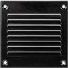 Repa Market Griglia d'aria in acciaio per il ritorno dell'aria, ideale per soffitto e parete laterale, HVAC, con schermo anti-insetti (100 x 100 mm, nero)