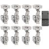LOOTICH 110 Grado Battuta Interna Cerniere per Porte con Ammortizzatore Integrato Chiusura Lenta Cucina Cerniera Armadio Porta per Ante Mobili Morbido Paracolpi 8 Pcs