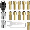 CMBXAQ Set di 16 pinze per mandrini, compatibili con Dremel, pinze a sgancio rapido di precisione da 1/32 a 1/8, con pinze in ottone e dadi in metallo, ideali per utensili multifunzionali