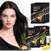 YUOLITA 10PCS 4 In 1 Shampoo Istantaneo per Capelli Neri, Shampoo Colorante Nero per Donna Uomo, Colore Naturale，100% Copertura shampoo Capelli Colorati Nero