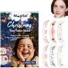 MagiSel Temporary Tattoos, 6 adesivi per tatuaggi temporanei per il viso natalizio adesivi per tatuaggi, Glitter Freckles Face Tattoo, Tatuaggi Temporanei Finti per Natale