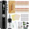 Dragonhawk A1 Pro Kit Completo Tatuaggio, Macchinetta Rotativa Senza Fili | Corsa 4,0 Mm, Batteria 2000mAh, 20 Aghi, Ideale Per Principianti