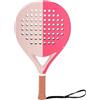 LAPAT Racchetta da padel con custodia - superficie in carbonio con schiuma EVA Memory Foam - Racchette da paddle tennis leggere - POP Tennis (f.Pink Miami)