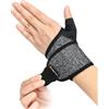 FitDA Polsini Palestra Uomo, Tutore Polso Traspirante Regolabile, Straps Palestra Avvolgente con Anello per Pollice, Compressione Comfort per Fitness, Lavoro e Uso Quotidiano(Mano Sinistra)